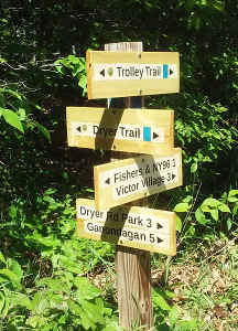 Direction Sign at Dryer Trail